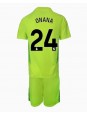 Manchester United Andre Onana #24 Torwart Auswärts Trikotsatz für Kinder 2024-25 Kurzarm (+ Kurze Hosen)